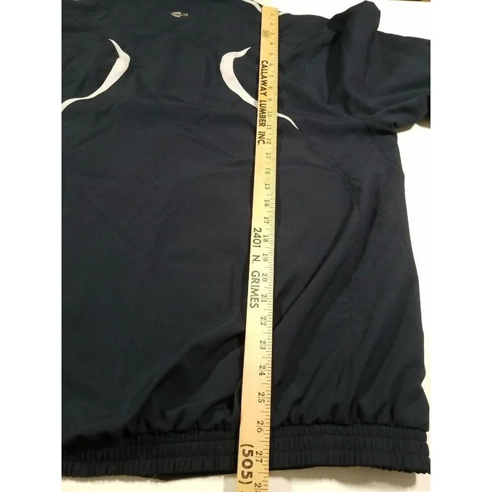 Adidas Y2K Mens Dark Navy Full Zip Up Track Jacket Soccer Athletic Retro Size 2X